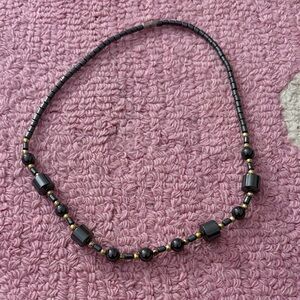 Black and gold Hematite necklace